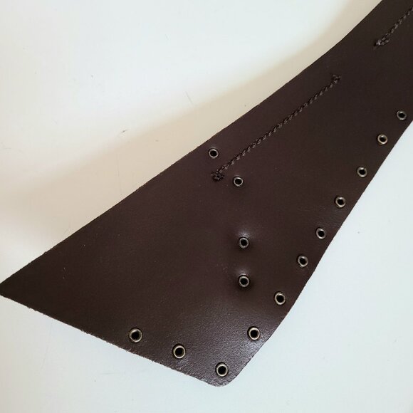 Genuine leather brown belt. Made in France, - Picture 5 of 11